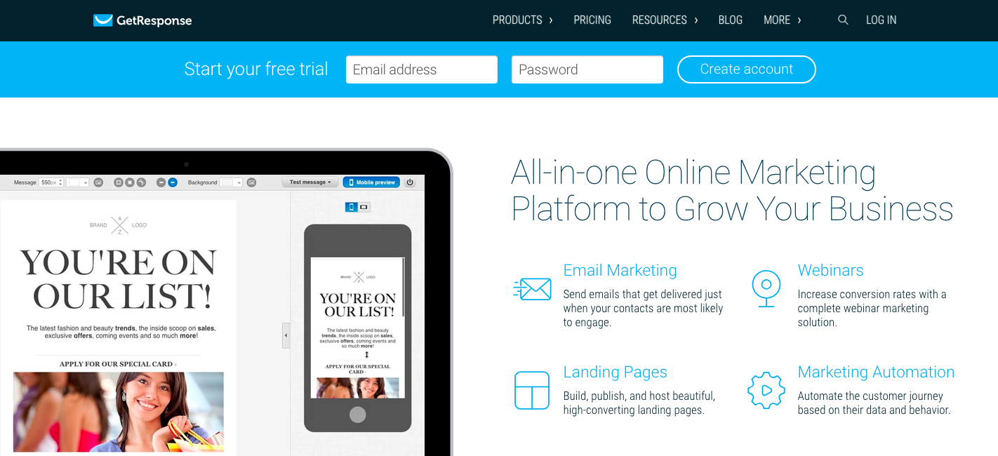 the best affiliate programs to promote getresponse