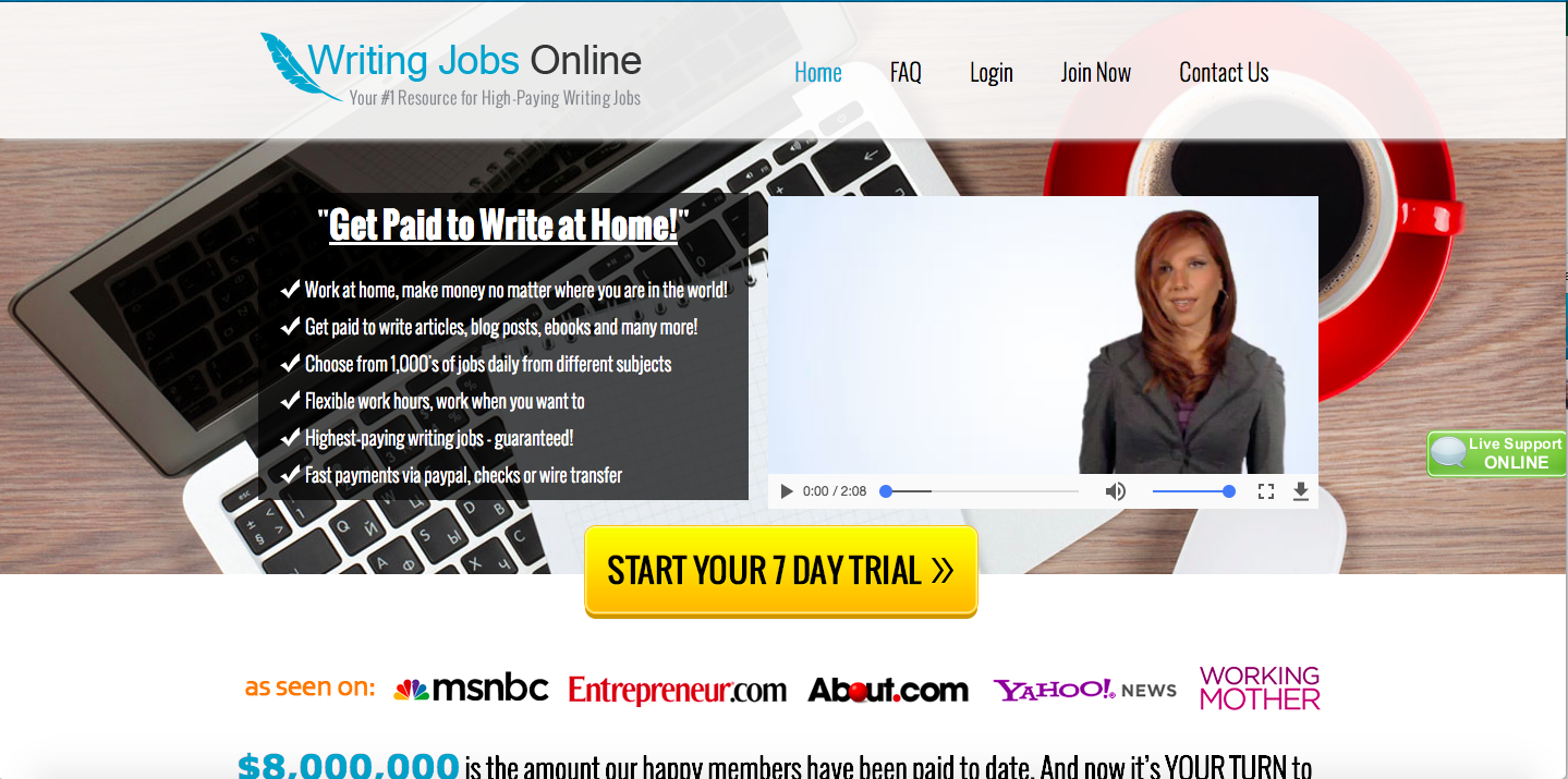 online writing jobs sites