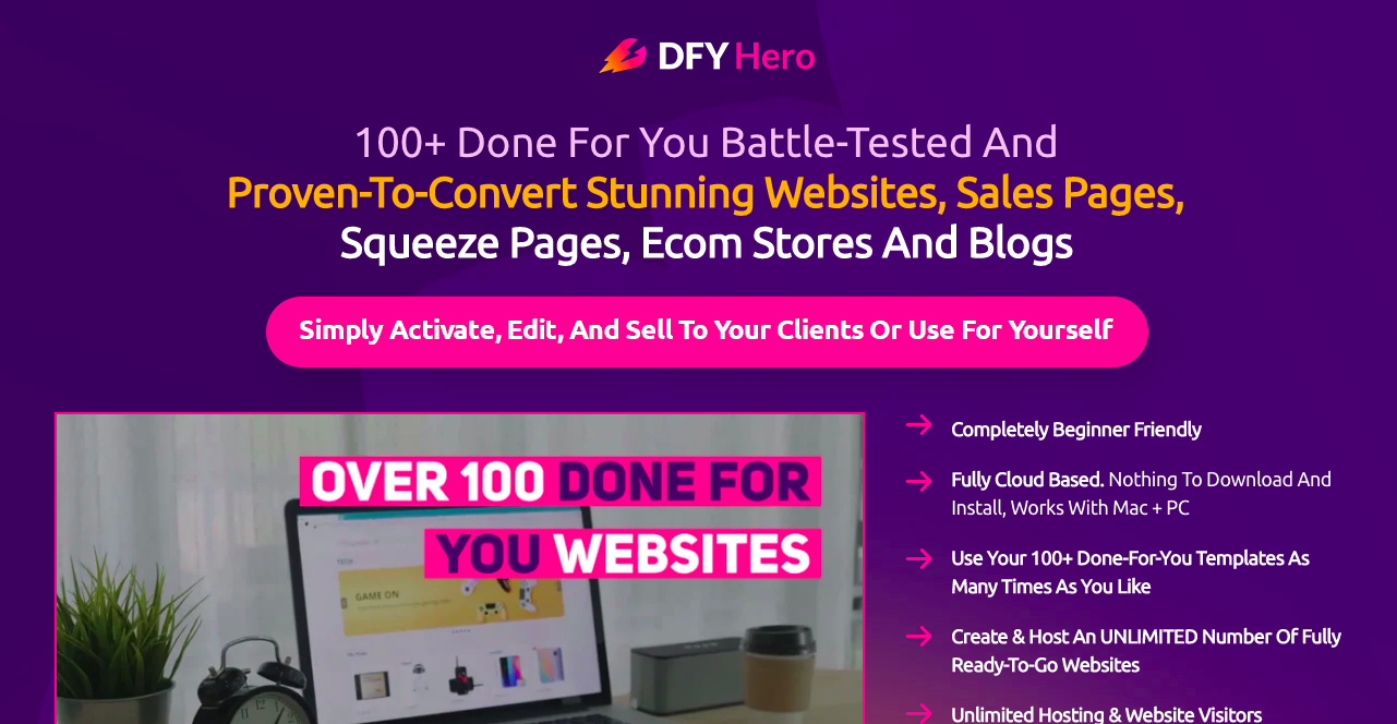dfy hero review salespage